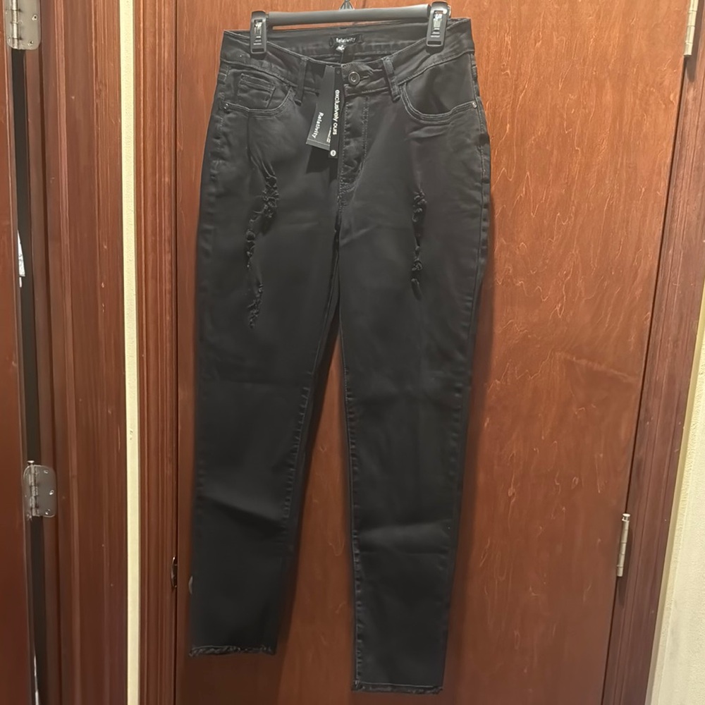 Relativity Dark Blue Straight Leg Jeans Classic Fit 28 inch inseam